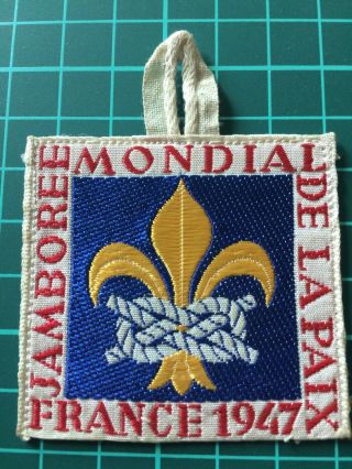Boy Scout 1947 World Scout Jamboree Staff Participant Badge