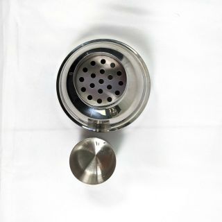 Vintage Glass Cocktail Shaker with Stainless Steel Strainer Lid 11 