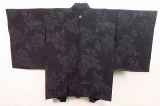 04a19072 Silk Wide Japanese Kimono Haori Jacket Embroidery Flower For Summer