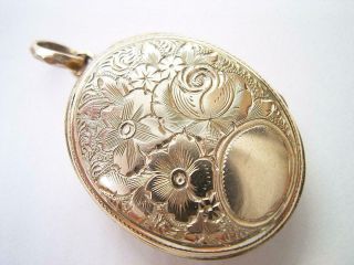 FINE ANTIQUE VICTORIAN 9CT GOLD BACK AND FRONT ENAMEL MOURNING LOCKET 3