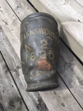 Antique Firefighter Leather Fire Bucket 1825