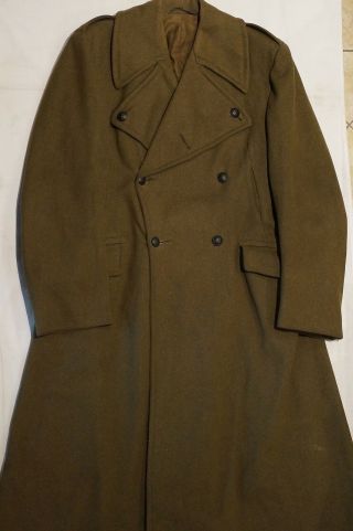Ww2 Canadian Chaplain Service Great Coat 1940 Named Crutchlow