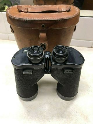 Ww2 Us Military M15 7 X 50 Binoculars With D45874 Leather Case