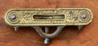 Antique Stanley Level No 41 W/brass Face Plate For A Framing Square