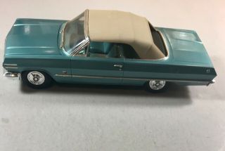 Vintage Amt 1963 Chevy Impala Ss 1/25 Builtup (turq/ivory)