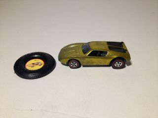 Vintage 1970 Hot Wheels Redline Amx/2 (yellow Spectreflame) With Button