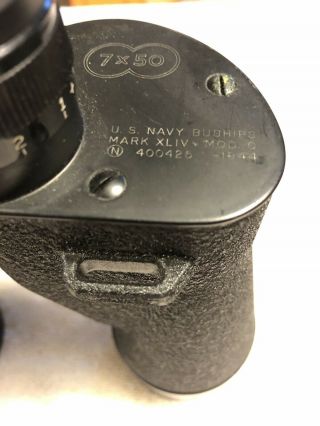 Vintage Sard Square D 7 X 50 Mark Xliv (44) Us Navy Wwii Era Binoculars