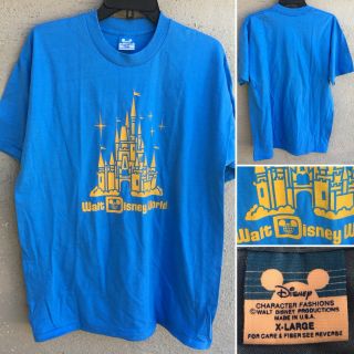 Vintage Walt Disney World Castle T - Shirt Xl Disney Character Fashions Usa