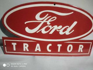 Porcelain Ford Tractor Service Enamel Sign Size 21 " X 12 " Inches