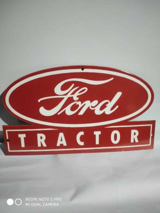 Porcelain Ford Tractor Service Enamel Sign Size 21 