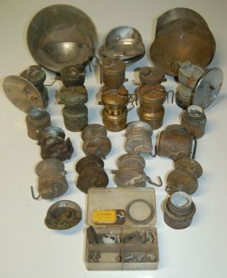 Vintage Carbide Mining Lamp Parts - Guy 