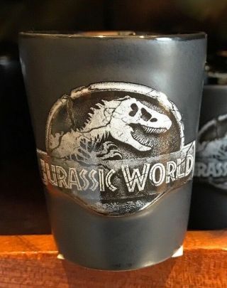 Universal Studios Jurassic World Fallen Kingdom Logo Shot Glass