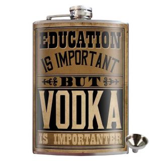 Vodka Stainless Steel Hip Flask Gift Whiskey Novelty Bar Drink Alcohol Humour