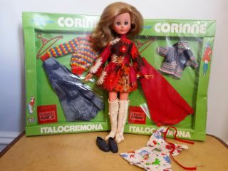 1960s Italocremona Corinne (vanessa?) 15in Fashion Doll W/orig Outfits & Shoes