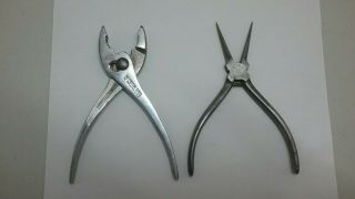 2 - Diamond Duluth Pliers 1 - Diamalloy Usa No.  Ln56r Needle Nose And K16 Motor Spec