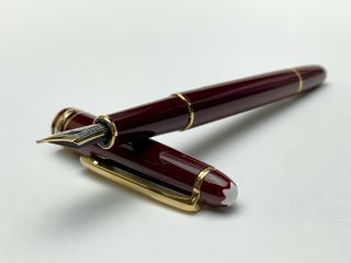 Vintage Montblanc Meisterstuck No.  144 Fountain Pen In Bordeaux Color