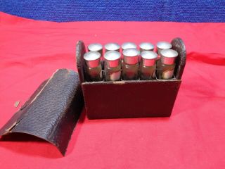 Antique Homeopathy Medicine Case With Glass Bottles Viles.