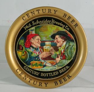 C1910 Schneider Brewing Company Tin Lithograph Advertising Tip Tray Beer Tray