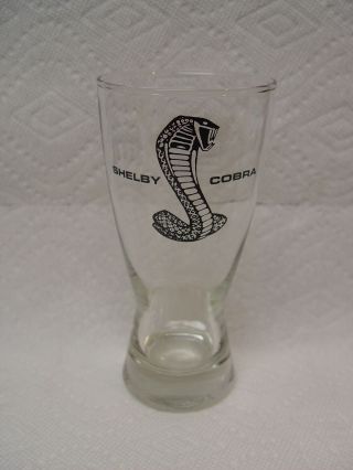 6.  5 " Tall Shelby Cobra Bar Drink Beer Glass Snake Logo