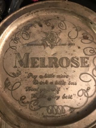 Melrose Distilling Nyc Very Old Sterling Silver Tray Whiskey