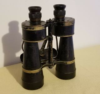 Vintage Binoculars Germany E Leitz Wetzlar 10 X 50 Military Style Binoculars