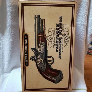 Ezra Brooks Flintlock Dueling Pistol Whiskey Decanter W/original Packaging