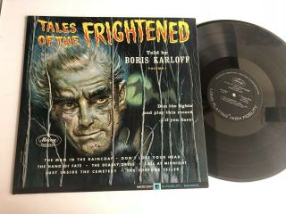 Boris Karloff Lp Tales Of The Frightened Vol.  1 Rare Halloween