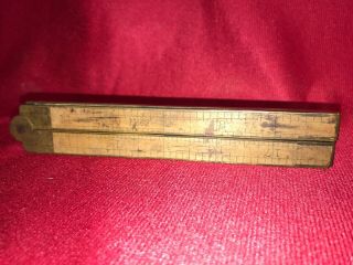 Vintage Stanley Rule & Level Co No.  62 Boxwood & Brass 24 Inch Folding Rule