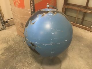 Vintage Military Aviation World Globe Denoyer Geppert Training Chalk Globe