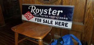 Royster Metal Farm Sign Vintage