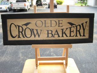 Rustic Wood Country Sign - Olde Crow Bakery