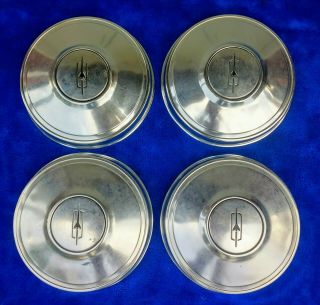 Vintage Gm Oem Oldsmobile Dog Dish Wheel Covers Olds Poverty Hubcaps Cutlass 442
