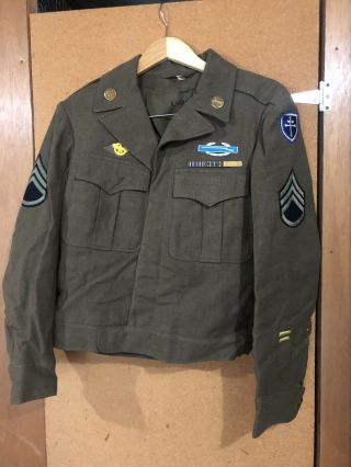 Vintage Ww2 Us Army Uniform 79th Infantry Division Ike Jacket Eto 1944 Decorated