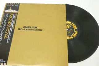 Grand Funk We Are An American Band Obi Vinyl Japan Mfd Toshiba Emi Lp 1608