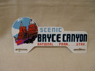 Vintage Scenic Bryce Canyon National Park Utah License Plate Topper Souvenir