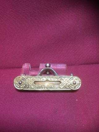 Vintage 3” Stanley Cast Iron Ornate Pocket Level Clamp Brass,  The Bubble Is Good