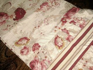WAVERLY Vintage Norfolk Rose Floral RUNNER Tablecloth Size 71.  5 