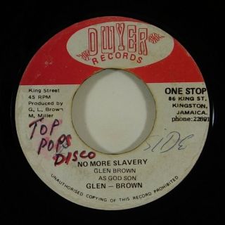 Glen Brown " No More Slavery " Reggae 45 Dwyer Mp3