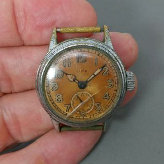 Elgin Military Ord Dept Usa Wwii Vintage Watch 15 Jewels 554,  Tropical Dial