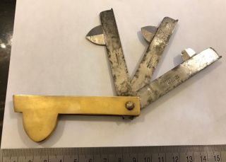 Antique 19th C.  Brass And Steel Bloodletting Fleam Webster And Johnson’s