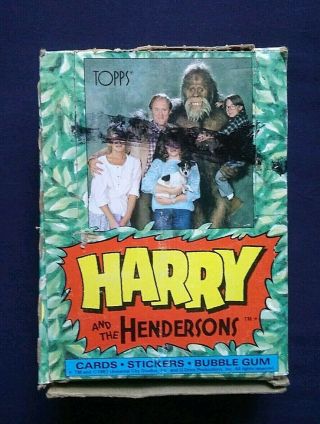 Vintage 1987 Topps Harry & The Hendersons Trading Card Box 36 Packs