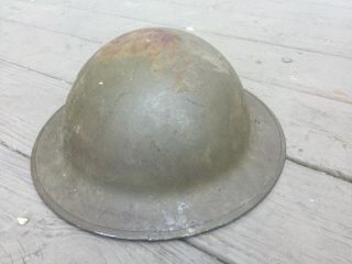 Ww2 Brodie Doughboy Helmet Stamped Dated C.  L.  /c.  77 1942 With Liner
