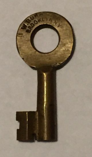Antique Key W.  Bohannan Brooklyn Ny Open Barrel Padlock 1 1/2” Marked