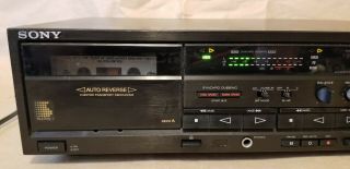 Vintage Sony TC - WR520 Dual Stereo Cassette Deck Tape Player - BELTS,  FUSES 2