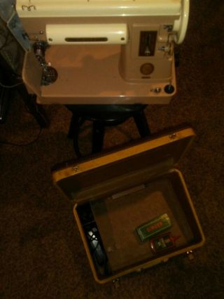 Vintage Singer 301a Short Bed Sewing Machine With Foot Pedal And Case