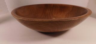 Vintage Wooden Dough Bowl,  11 3/4 By 10 3/4 Inches