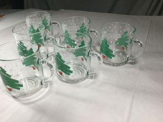 6 - Mugs Dayton Hudson 1988 Holiday Christmas Tree Confetti Glasses 3