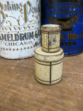 Antique Child ' s Toy Tin Sugar and Tea Canisters 2