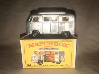 Vintage Matchbox Lesney Volkswagen Camper No 34 C1.  1967