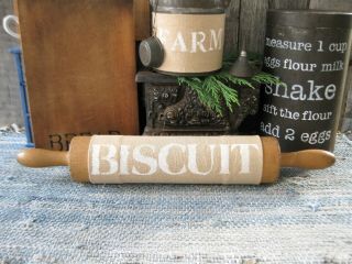 Antique One Piece Wood Rolling Pin Biscuit Sleeve